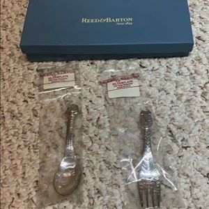 Reed & Barton baby silver spoon and fork